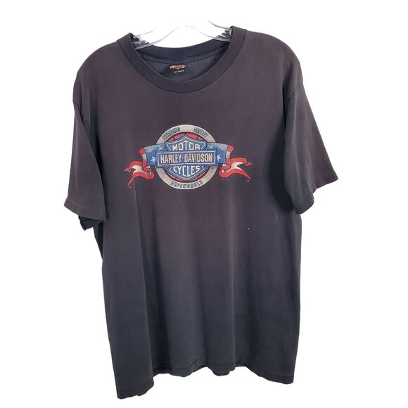 Harley-Davidson Other - VTG 1995 Harley Davidson Sz L T-Shirt Atlanta Georgia 100% Cotton Faded Black